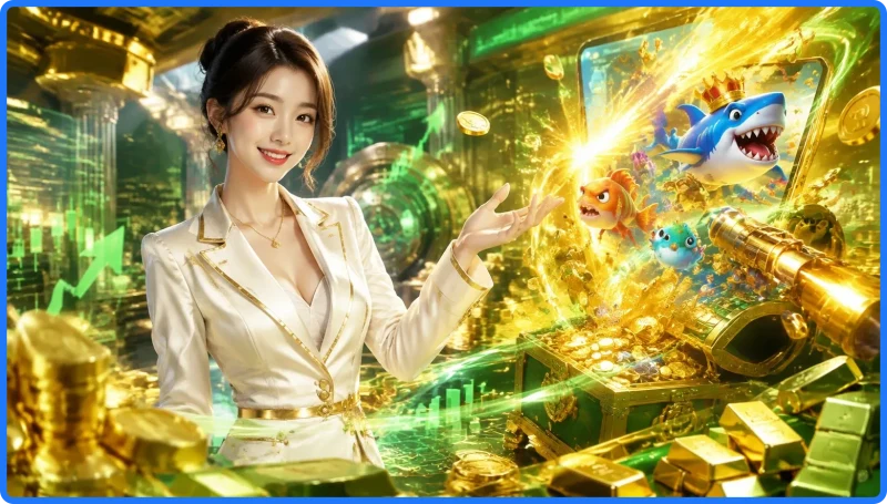 Đồ họa 3D sống động của game Bắn Cá Đại Dương Jun88 với đa dạng sinh vật biển và rạn san hô rực rỡ.