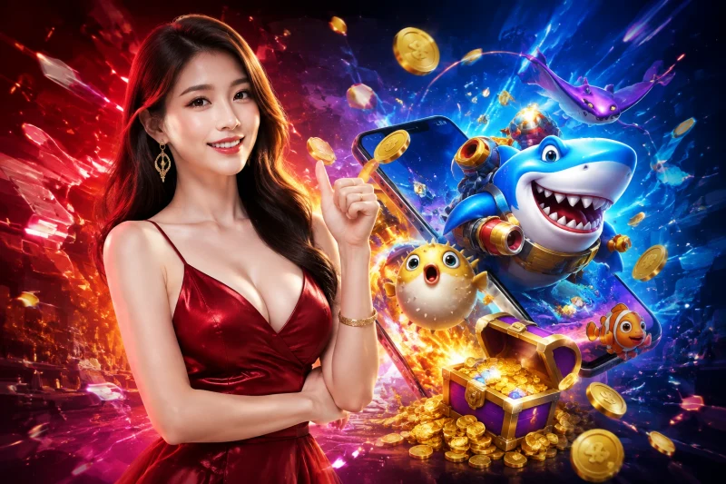 Hình ảnh đồ họa 3D sống động của Bắn cá H5 tại Jun88, kết hợp biểu tượng bảo mật và giao dịch nhanh chóng.